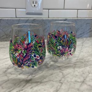 Lilly Pulitzer Acrylic Wine Glasses